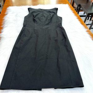 Kay Unger Dress Sheath Fitted Sleeveless Navy Office Siren Workwear Sz 12 10D506